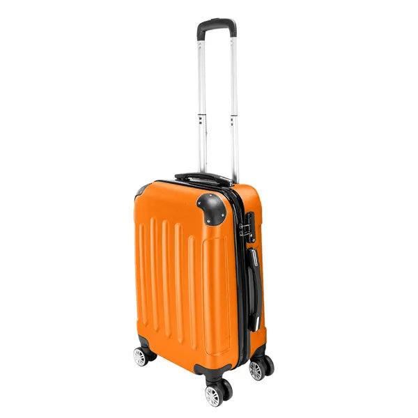 3-in-1 Portable ABS Trolley Case 20inch  24inch  28inch Orange