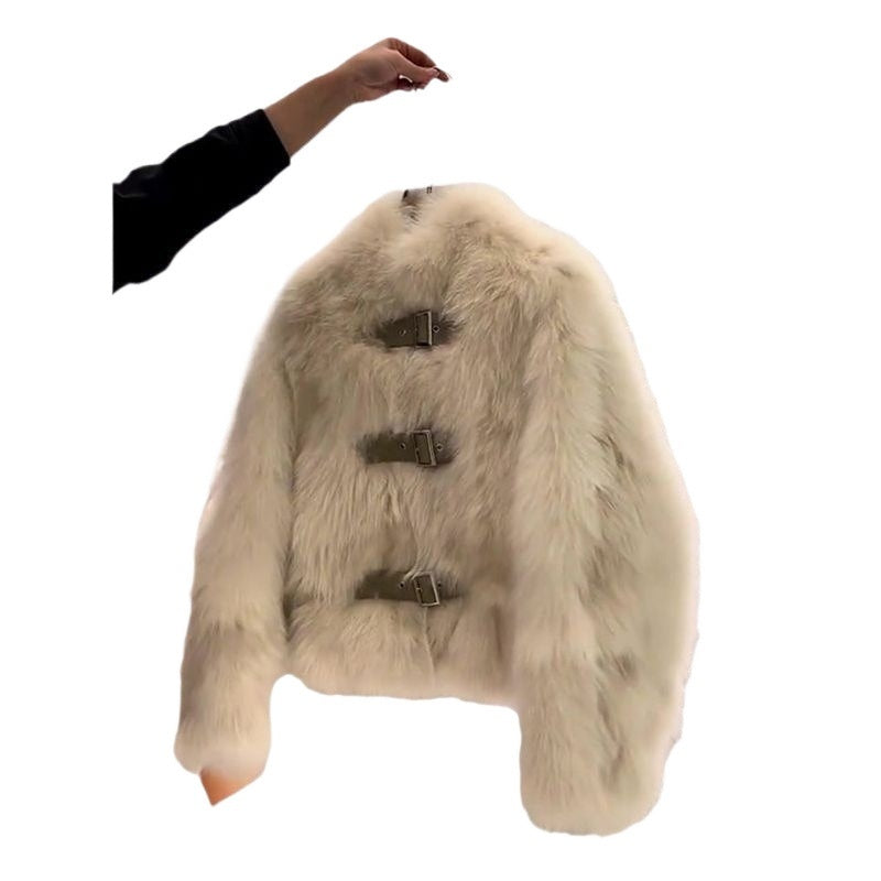 Fur Coat New Fashion Women's Short Stand Collar