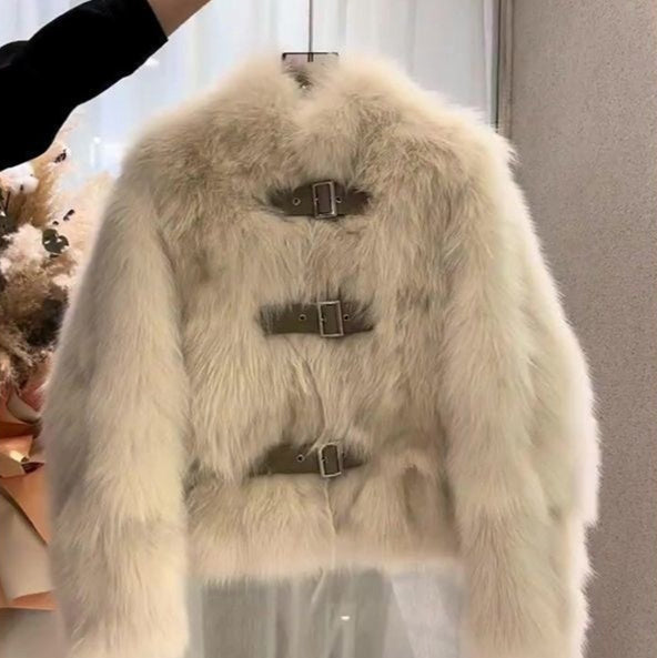 Fur Coat New Fashion Women's Short Stand Collar