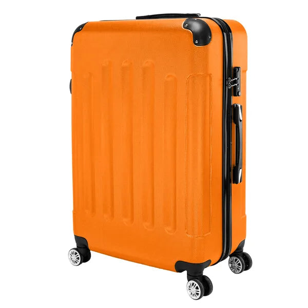 3-in-1 Portable ABS Trolley Case 20inch  24inch  28inch Orange